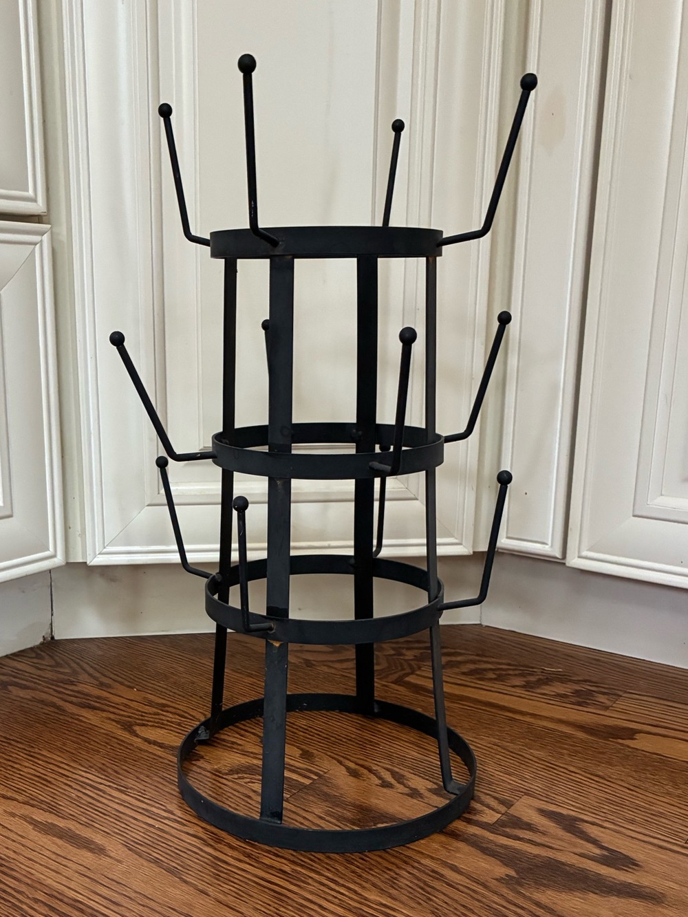 Source Unknown Black Three-Tier Metal bottle or mug or ornament tree
